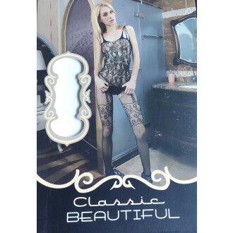 Women Fishnet Sheer Breathable Full Body Stocking Lingerie Free Size Black Color