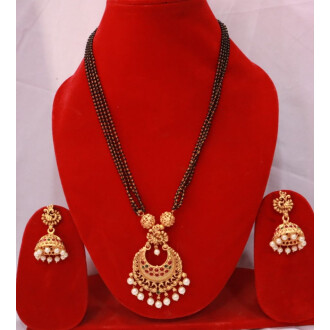 Mate Gold polish Designer fancy style pendent set