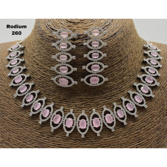 Rodium stone  neckless