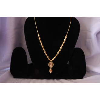 1 gram gold forming part wear neckless with Ruby stone