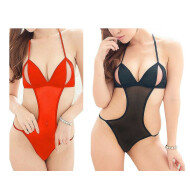 Combo Set of 2 Sexy and Stylish Lingerie satin babydoll with G-String