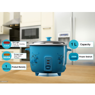 Yasuda YS-1000C 1 Ltr Rice Cooker - Blue