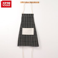 XimiVogue Black Plaid Apron