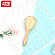 XimiVogue Brown Oval Air Cushion Massaging Hair Brush With Curved Handle