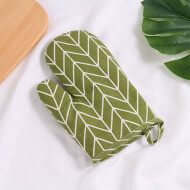 XimiVogue Green Geometry Pattern Heat-Resistant Oven Mitt