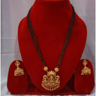Gold Polish God Laxmi Desing Pendant Set