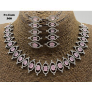 Rodium stone  neckless