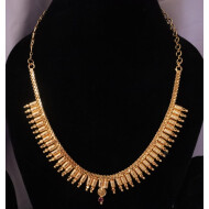 1 gram micro gold with ruby stone fashion neckless